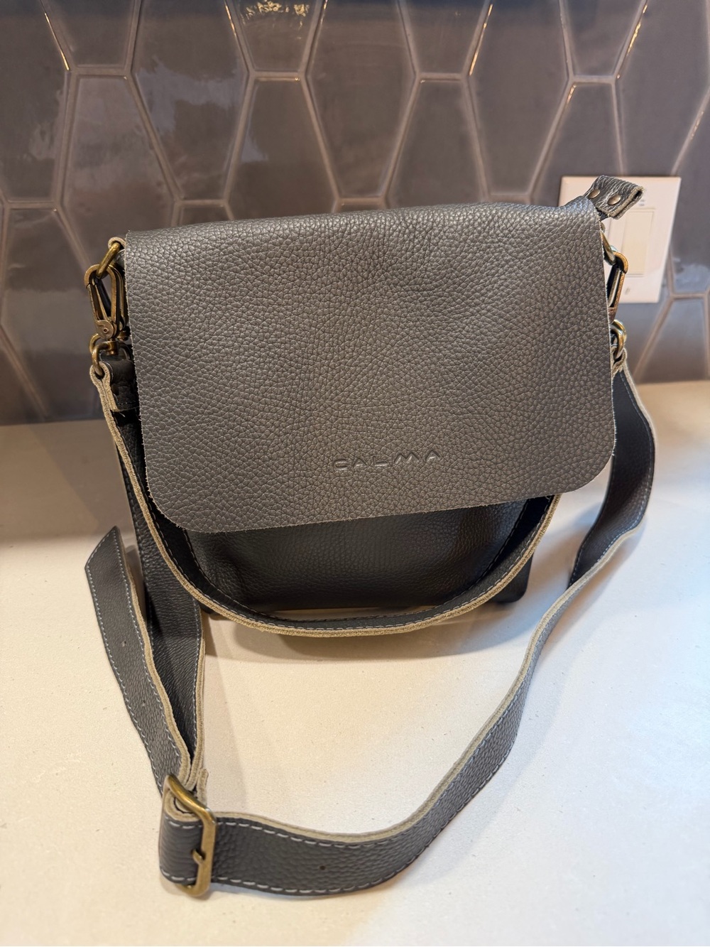 CALMA Leather Crossbody Bag